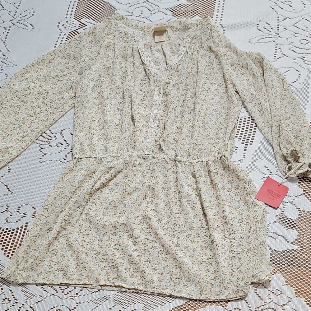 NWT Mossimo Supply Co. Floral Print Sheer Tunic